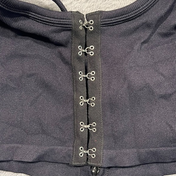 Forever 21 Babydoll Crop Tank Top Hook Eye Women's Junior's M/L Black - Picture 11 of 11